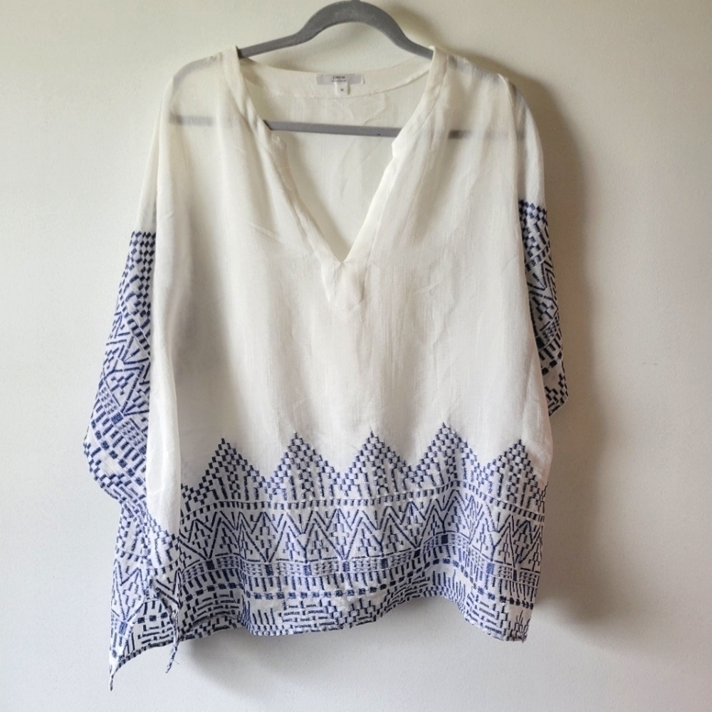 Drew embroidered top size medium.